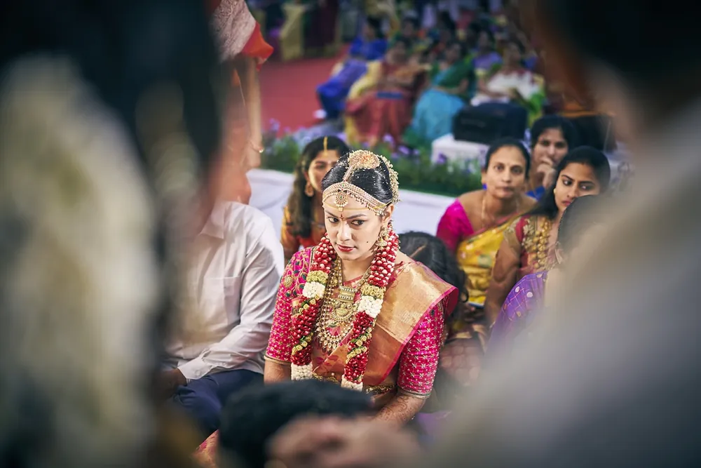 A candid portrait of a bride, in the Capture Film style